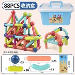 image-Magnetic Building Blocks Set Educational STEM Toy for Kids Ages 7-14