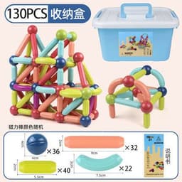 image-Magnetic Building Blocks Set Educational STEM Toy for Kids Ages 7-14