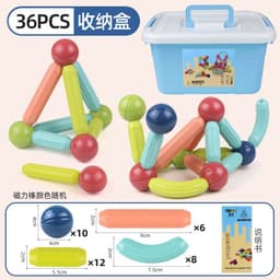 image-Magnetic Building Blocks Set Educational STEM Toy for Kids Ages 7-14