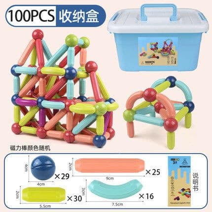 image-Magnetic Building Blocks Set Educational STEM Toy for Kids Ages 7-14