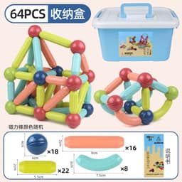 image-Magnetic Building Blocks Set Educational STEM Toy for Kids Ages 7-14