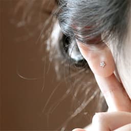 image-14k Gold Plated S925 Silver Star Stud Earrings with Diamonds