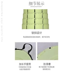image-LOCYOP Portable Folding Stool Chair PP Plastic Outdoor Compact