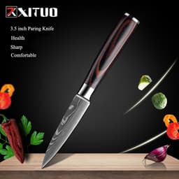 image-Damascus Steel Kitchen Knife Set 10-Piece Stainless Steel
