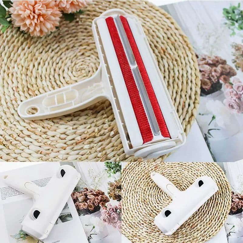 image-2-Way Pet Hair Remover Roller for Furniture Self-Cleaning Lint Brush