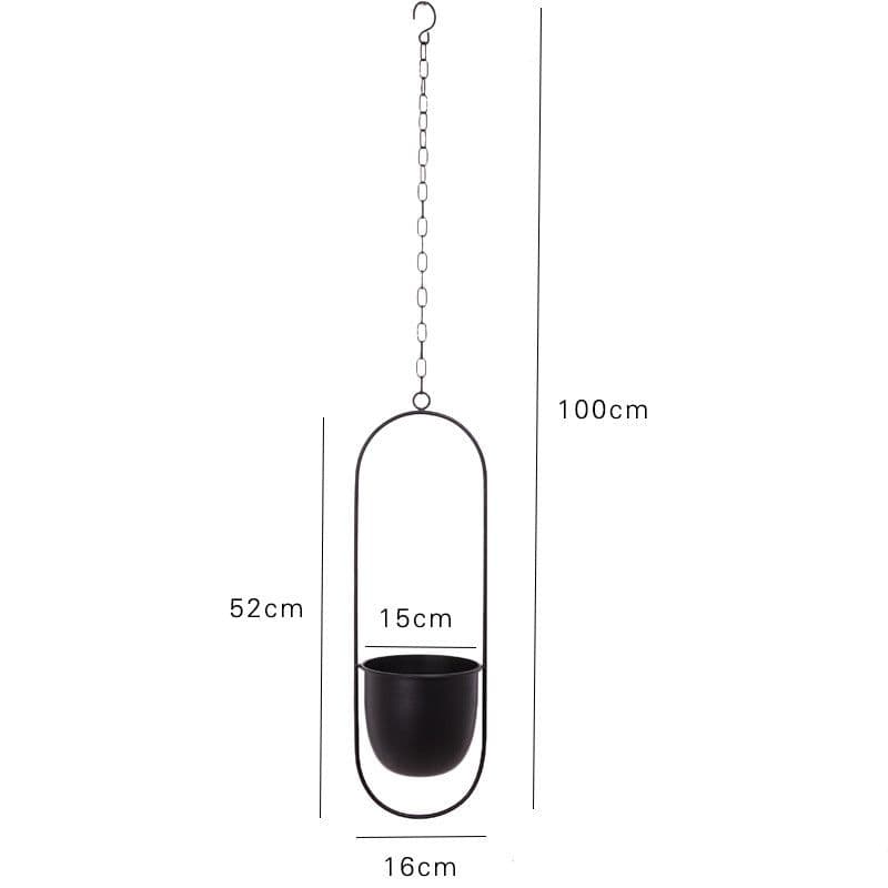 image-Tubang Nordic Iron Hanging Flower Pot Wall Mount Planter Basket