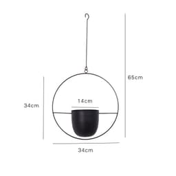 image-Tubang Nordic Iron Hanging Flower Pot Wall Mount Planter Basket