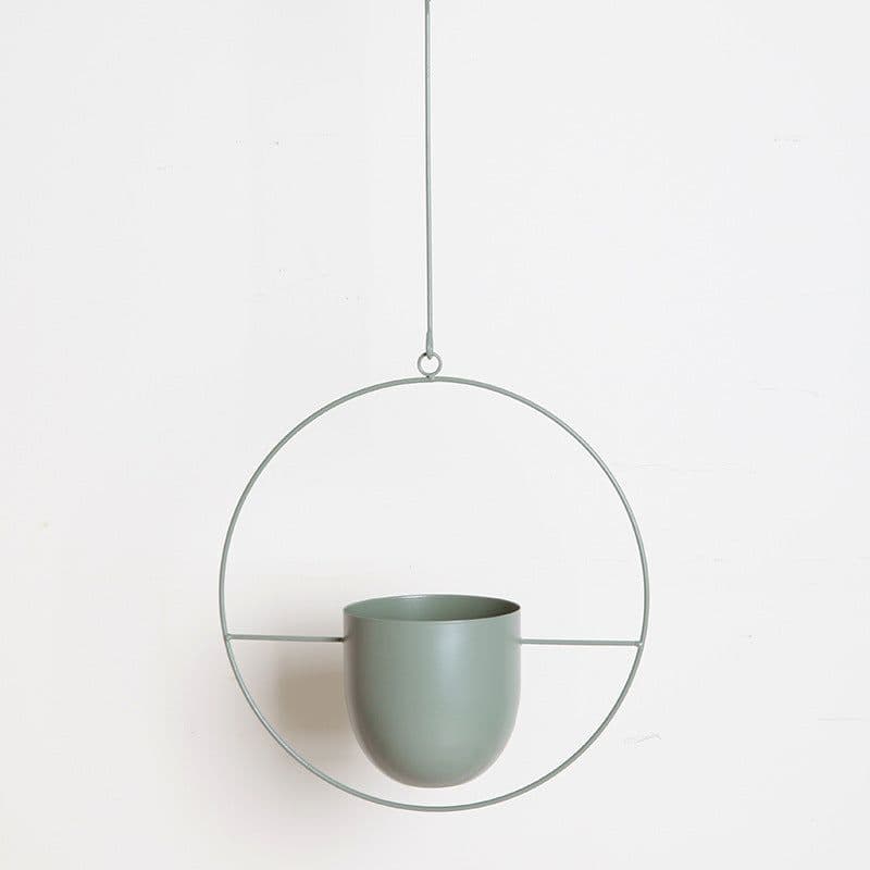 image-Tubang Nordic Iron Hanging Flower Pot Wall Mount Planter Basket