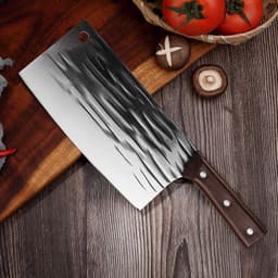 image-Kitchen Knife Stainless Steel 4Cr Forged Blade 20cm Chinese Style