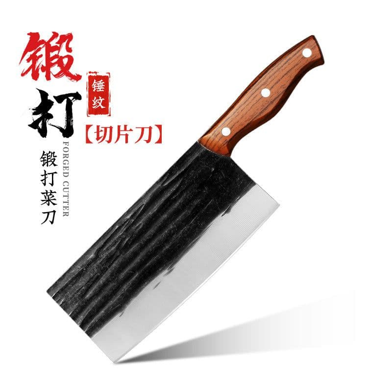 image-Kitchen Knife Stainless Steel 4Cr Forged Blade 20cm Chinese Style