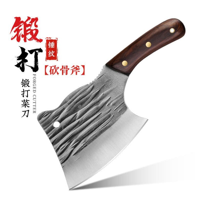 image-Kitchen Knife Stainless Steel 4Cr Forged Blade 20cm Chinese Style