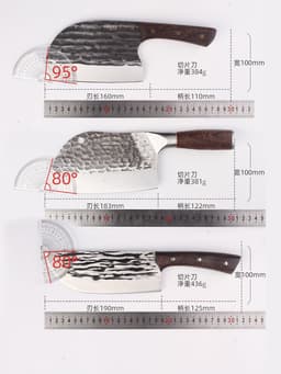 image-Kitchen Knife Stainless Steel 4Cr Forged Blade 20cm Chinese Style