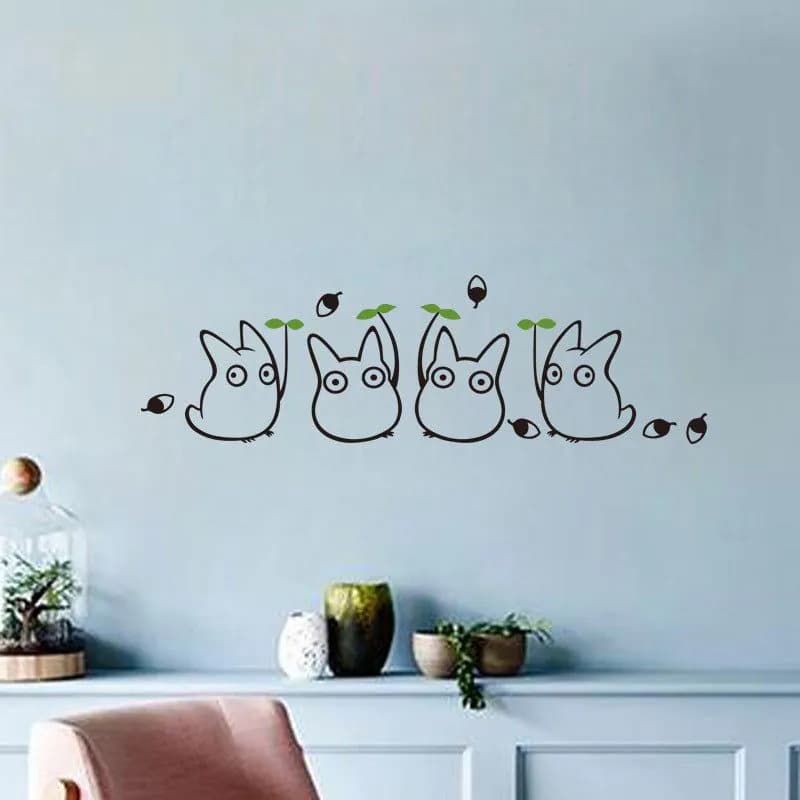 image-Totoro Wall Sticker PVC Removable Waterproof Cartoon Decal