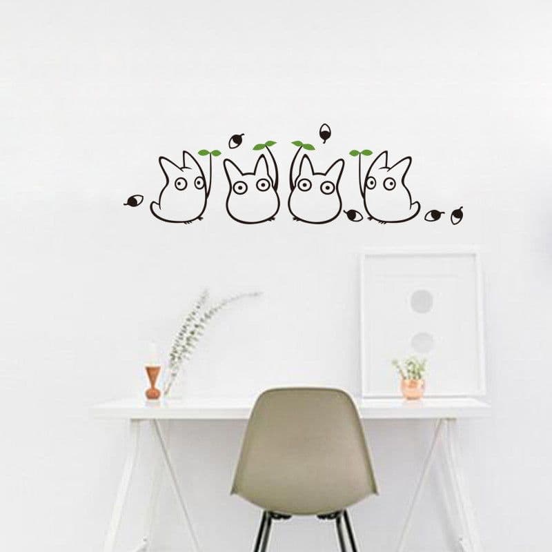 image-Totoro Wall Sticker PVC Removable Waterproof Cartoon Decal