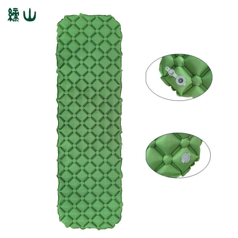 image-Ultra-Light Inflatable Sleeping Pad Single 190x56cm Camping Mat Nylon TPU