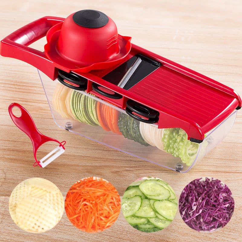 image-Multifunctional Vegetable Cutter Grater Slicer 10-Piece Set