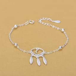 image-S925 Silver Dreamcatcher Star Bracelet Korean Style Women's Jewelry