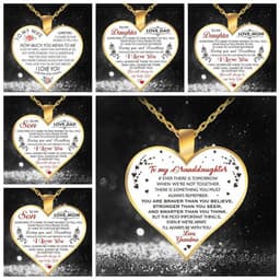 image-Alloy Letter Pendant Necklace Round Bead Chain Dad and Baby Design