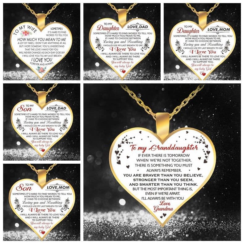 image-Alloy Letter Pendant Necklace Round Bead Chain Dad and Baby Design