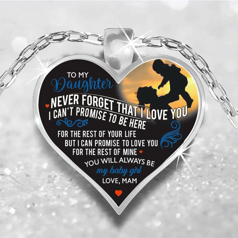 image-Alloy Letter Pendant Necklace Round Bead Chain Dad and Baby Design
