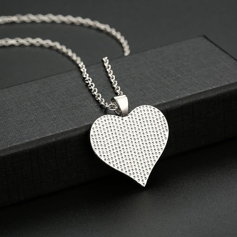 image-Alloy Letter Pendant Necklace Round Bead Chain Dad and Baby Design