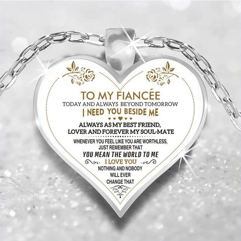 image-Alloy Letter Pendant Necklace Round Bead Chain Dad and Baby Design
