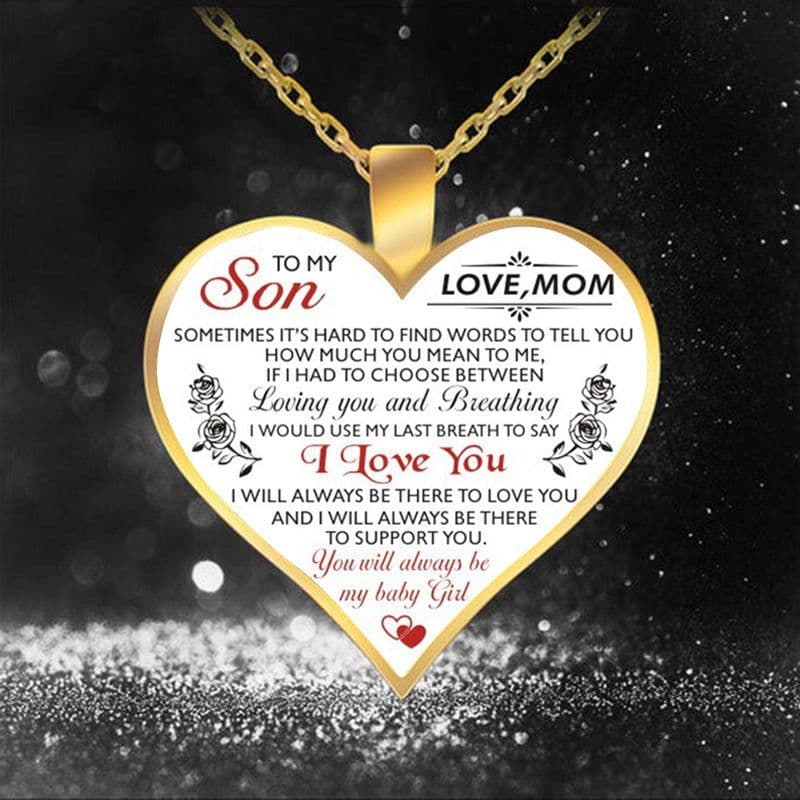 image-Alloy Letter Pendant Necklace Round Bead Chain Dad and Baby Design