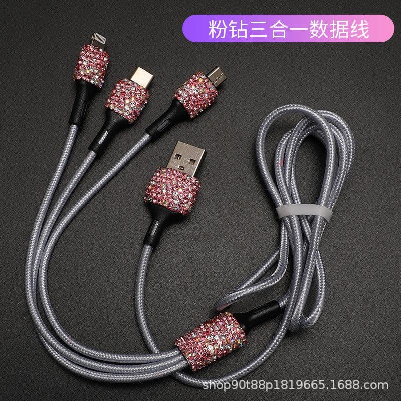 image-Car Charger USB Cigarette Lighter 3-in-1 Fast Charging Cable