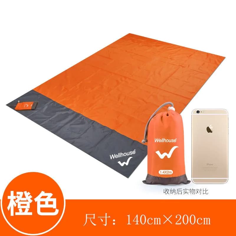 image-Outdoor Picnic Blanket Waterproof Mat 3-4 Person Polyester 2x2m
