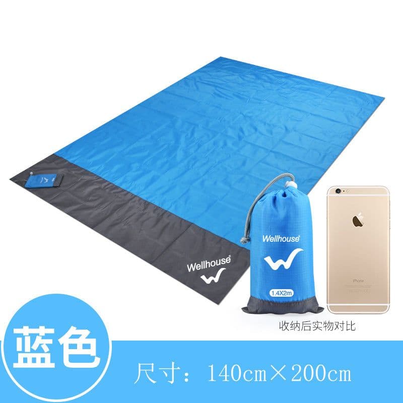 image-Outdoor Picnic Blanket Waterproof Mat 3-4 Person Polyester 2x2m