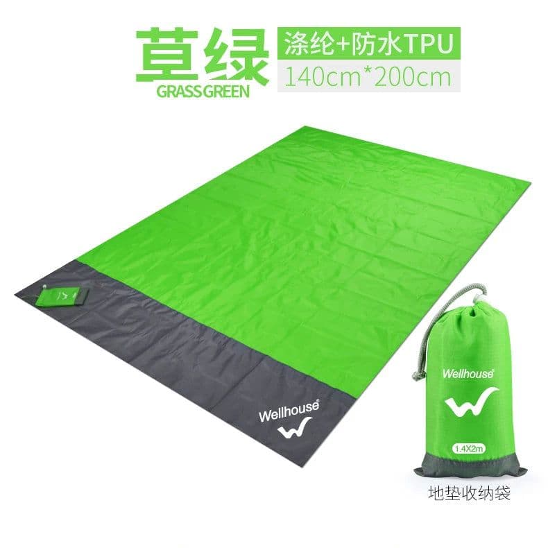 image-Outdoor Picnic Blanket Waterproof Mat 3-4 Person Polyester 2x2m