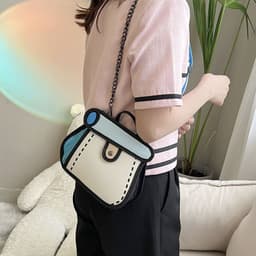 image-Anime Girl Cartoon Chain Crossbody Bag Small Lightweight Purse