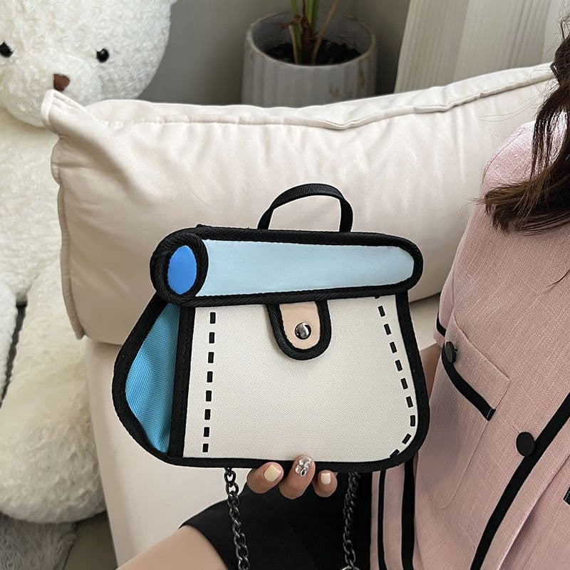 image-Anime Girl Cartoon Chain Crossbody Bag Small Lightweight Purse