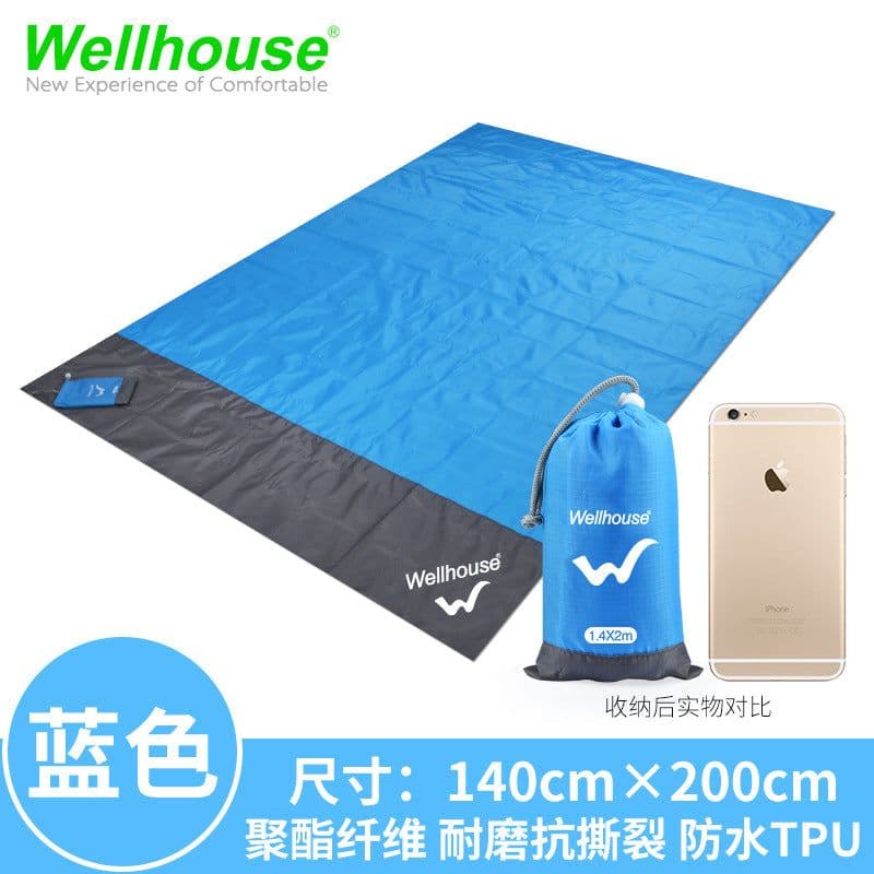 image-Portable Waterproof Picnic Blanket Oxford Cloth Camping Mat 190x142cm