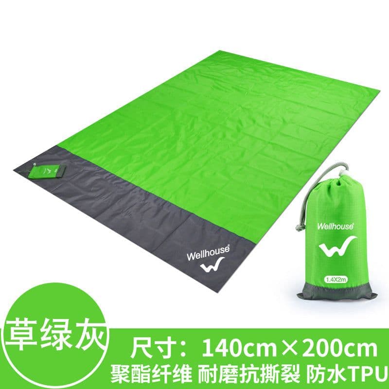 image-Portable Waterproof Picnic Blanket Oxford Cloth Camping Mat 190x142cm