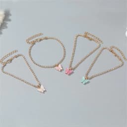 image-Jin Yi Butterfly Rhinestone Anklet for Women