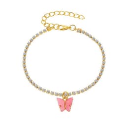 image-Jin Yi Butterfly Rhinestone Anklet for Women