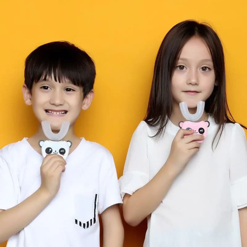 image-V-white V-01 Children's U-Shaped Electric Sonic Toothbrush