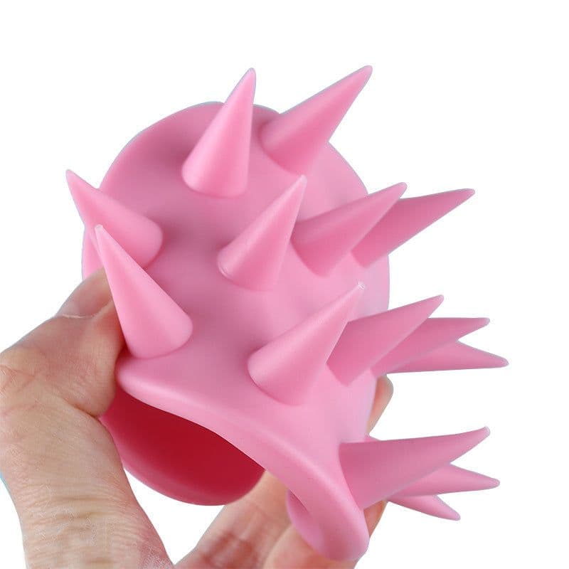 image-Silicone Shampoo Massage Brush Hair Scalp Care Bath Brush