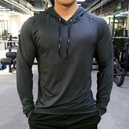 image-Men's Long Sleeve Running Hoodie Quick-Dry Breathable Training Top