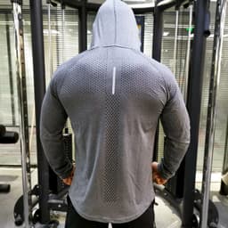 image-Men's Long Sleeve Running Hoodie Quick-Dry Breathable Training Top