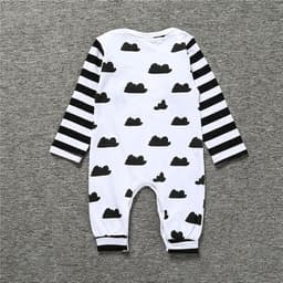 image-Kids Tales Cotton Romper Long Sleeve Jumpsuit Cloud Print Baby 70cm