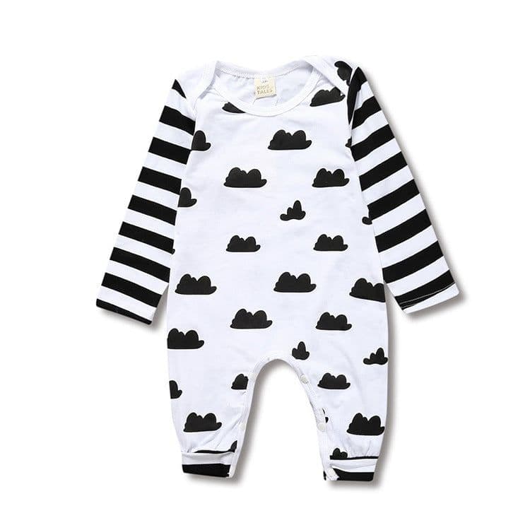 image-Kids Tales Cotton Romper Long Sleeve Jumpsuit Cloud Print Baby 70cm