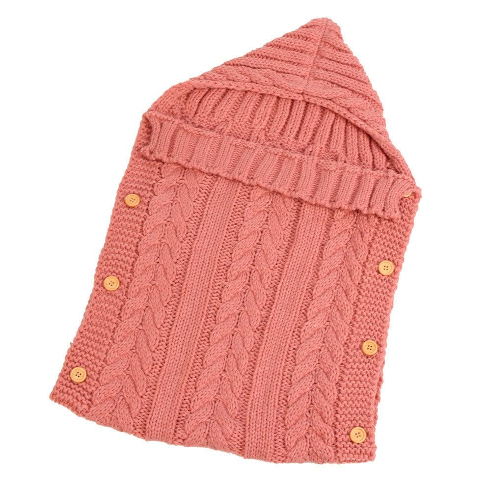 image-Baby Knitted Acrylic Sleeping Bag Envelope Style 0-1 Years Gray