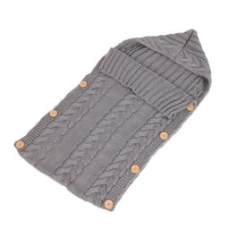 image-Baby Knitted Acrylic Sleeping Bag Envelope Style 0-1 Years Gray