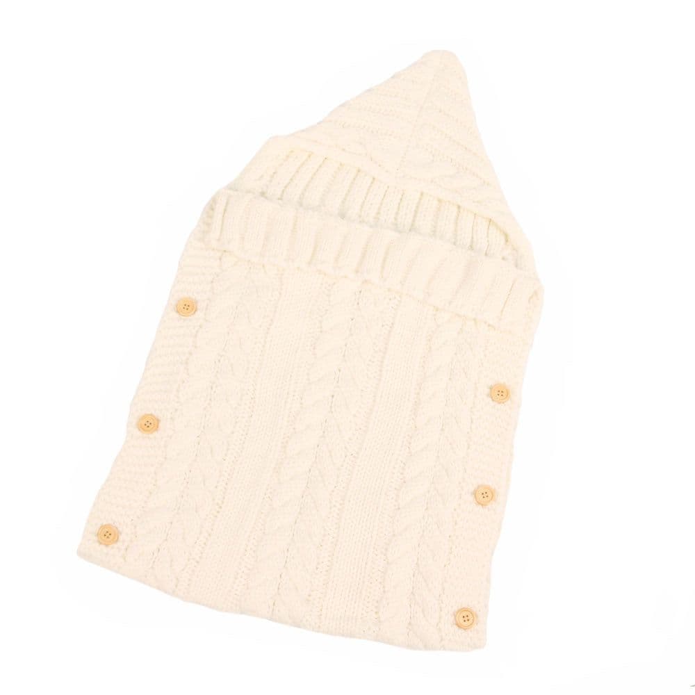 image-Baby Knitted Acrylic Sleeping Bag Envelope Style 0-1 Years Gray