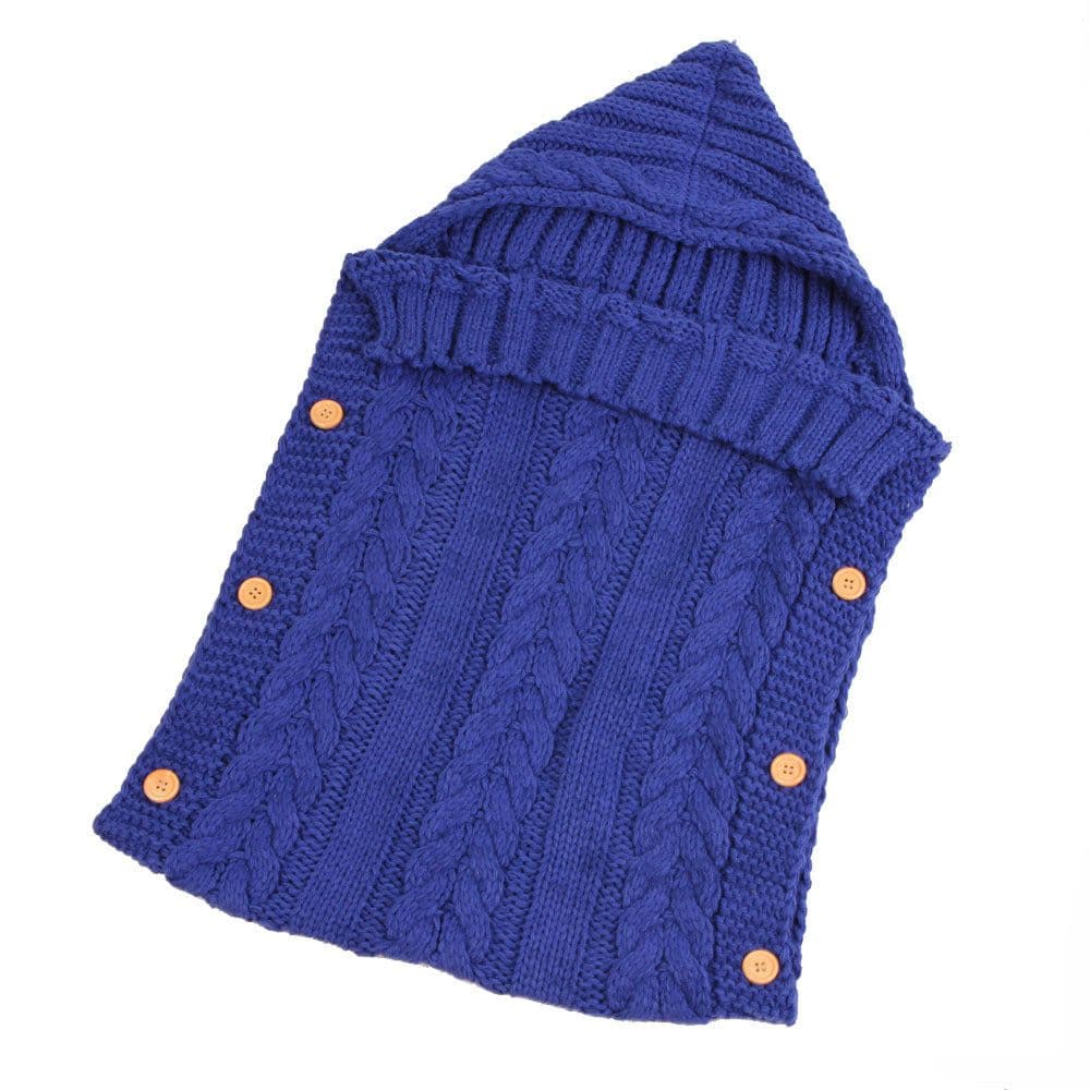 image-Baby Knitted Acrylic Sleeping Bag Envelope Style 0-1 Years Gray