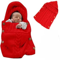 image-Baby Knitted Acrylic Sleeping Bag Envelope Style 0-1 Years Gray