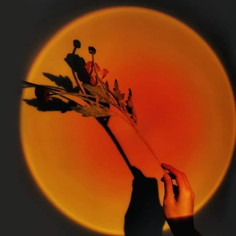 image-Sunset Projection Night Light Lamp Red Atmosphere Bedroom Table Lamp