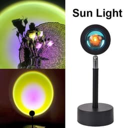 image-Sunset Projection Night Light Lamp Red Atmosphere Bedroom Table Lamp